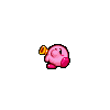 gif of kirby with the mike ability switching between a megaphone, a small recording microphone, and a concert microphone